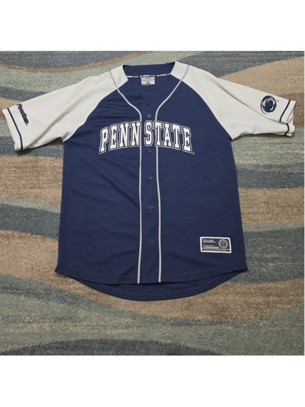 Vintage Penn State Nittany Lions Baseball Jersey Mens L Colosseum
